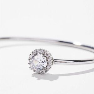 White House Black Market WHBM Silver Halo Cuff